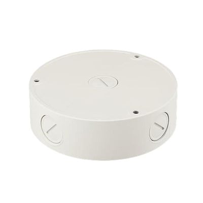 Hanwha Techwin SBV-136B Camera Back Box, Waterproof, 5.35" Diameter x 1.57" Height, Aluminum, Ivory, with Knockout, for Outdoor Vandal Dome SNV and QNV Series Camera