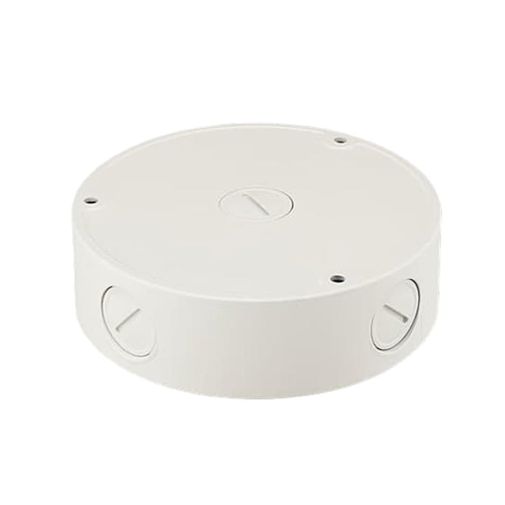 Hanwha Techwin SBV-136B Camera Back Box, Waterproof, 5.35" Diameter x 1.57" Height, Aluminum, Ivory, with Knockout, for Outdoor Vandal Dome SNV and QNV Series Camera