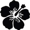 Decaltor Black Hibiscus STY2 - Laptop Stickers - 5" Vinyl Decal -Funny Laptop, Phone, Tablet Vinyl Decal Sticker,Bumper Sticker view 1