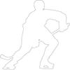 Decaltor White Hockey Player Decal - Skating Sport - Laptop Stickers - 5" Vinyl Decal -Funny Laptop, Phone, Tablet Vinyl Decal Sticker,Bumper Sticker view 1
