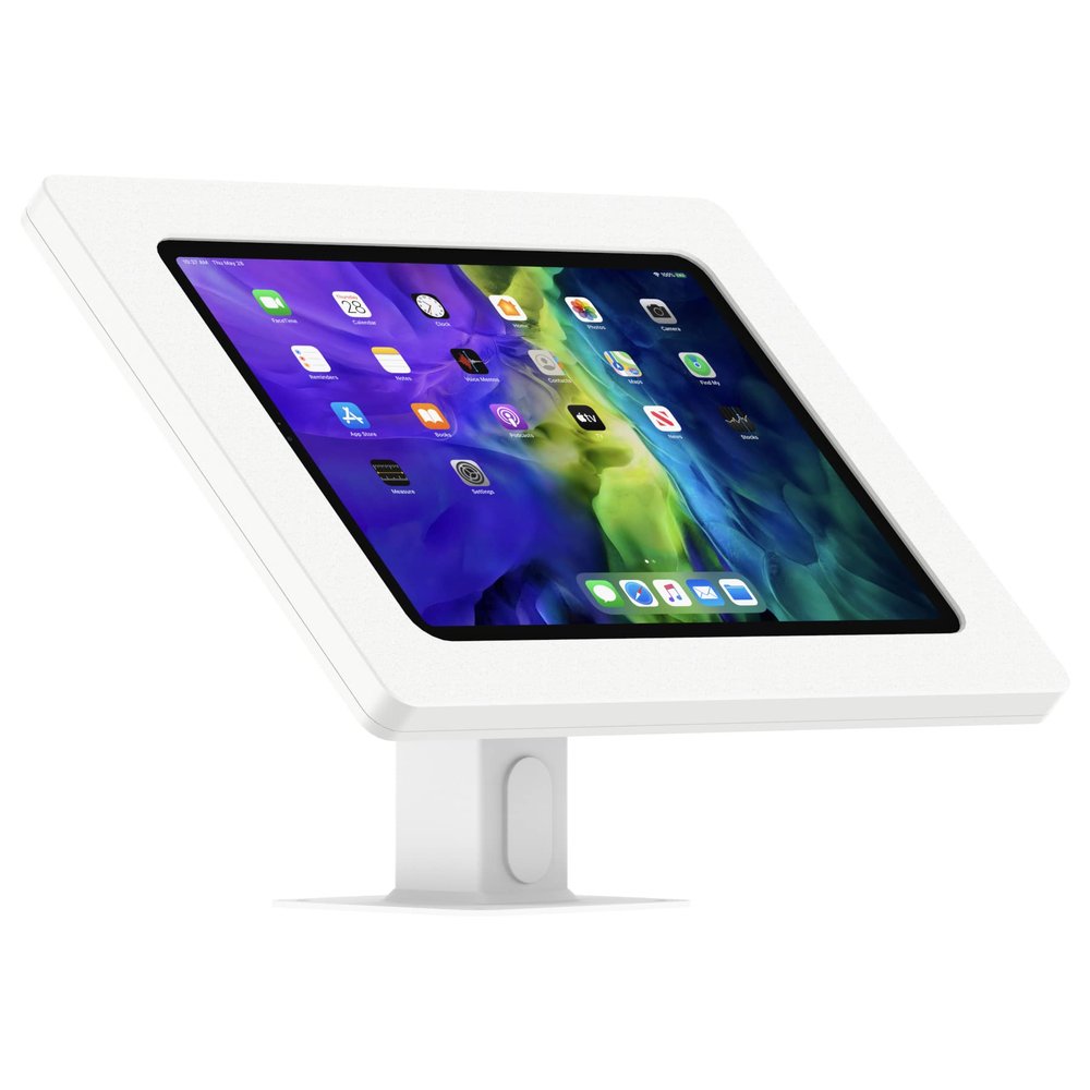 VidaMount White Enclosure and Rotating & Tilting Desk/Table Mount [Bundle] Compatible with iPad Pro 11" (1st/2nd/3rd/4th Gen), Air 10.9" (4th/5th Gen) & Air 11" (M2-M3)