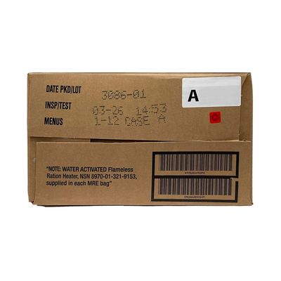 Sopakco 12ct US Military Surplus MRE Meals Ready to Eat 2026 Inspect A Case Menus 1-12
