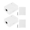 Oumefar 2pcs RJ45-8P8C CAT6 Mount Box Desktop Information Junction Box Single Port Shielded Networks Mounted view 1