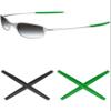 Mryok 2 Pair Replacement Earsocks Kits for Oakley Square Wire 2 (2014) - Dark Green & Black view 1
