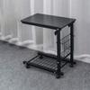 Bedside Laptop Table with Wheel Adjustable Notebook Stand Reading Holder Multi-Function Overbed Laptop Coffe Table Movable Laptop Desk (Hospital and Home Use) (Color : Black) view 1
