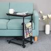 Bedside Laptop Table with Wheel Adjustable Notebook Stand Reading Holder Multi-Function Overbed Laptop Coffe Table Movable Laptop Desk (Hospital and Home Use) (Color : Black) view 2