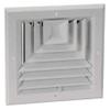 6" Square 3-Way Multilouver Ceiling Diffuser, White view 1