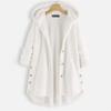 Andongnywell Cardigan for Women Fuzzy Fleece Long Sleeve Hooded Jacket Coat Winter Outwear with Pockets (White,Medium) view 2