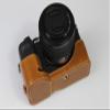 A7C Case, BolinUS Handmade PU Leather Half Camera Case Bag Cover Bottom Opening Version for Sony Alpha A7C with Hand Strap (Brown) view 2