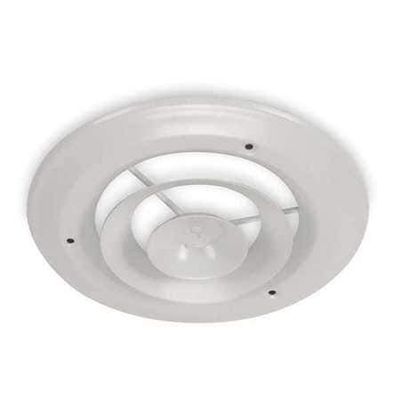 8" Round Step-Down Ceiling Diffuser, White