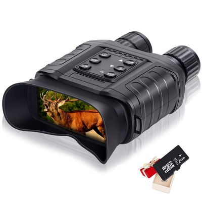 Digital Infrared Night Vision Binoculars 4X20 Zoom 1640 ft Viewing Range IR Camera with 4" LCD Screen Take High-Definition Photos Videos Features for Hunting Surveillance with 32GB TF Card