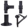 MUZIK Industrial Pipe Table Legs Set - Dark Grey Rough Pipes Iron Base Legs for Coffee & End Tables, Desks, Nightstand - Vintage, Mid-Century Modern Aesthetic - 16 inch view 3