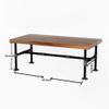MUZIK Industrial Pipe Table Legs Set - Dark Grey Rough Pipes Iron Base Legs for Coffee & End Tables, Desks, Nightstand - Vintage, Mid-Century Modern Aesthetic - 16 inch view 4