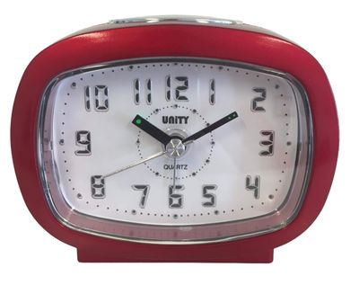 Unity Beep LED Light Alarm Clock, Red, 3.5" x 3" x 1.77"