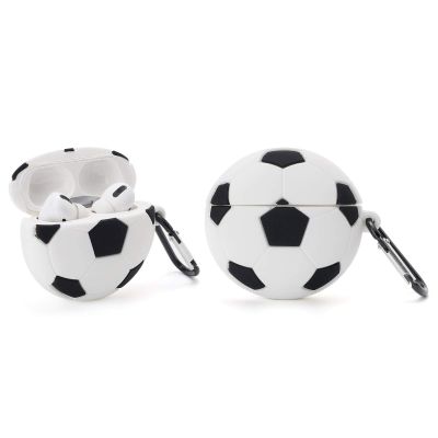 TYOROY 3D Soccer Case for Airpod 1&2,Cute Cartoon Kids Teens Boys Men Lovely Cool Sports Soccer Football Soft Case with Keychain for Airpods 1&2 (Soccer)