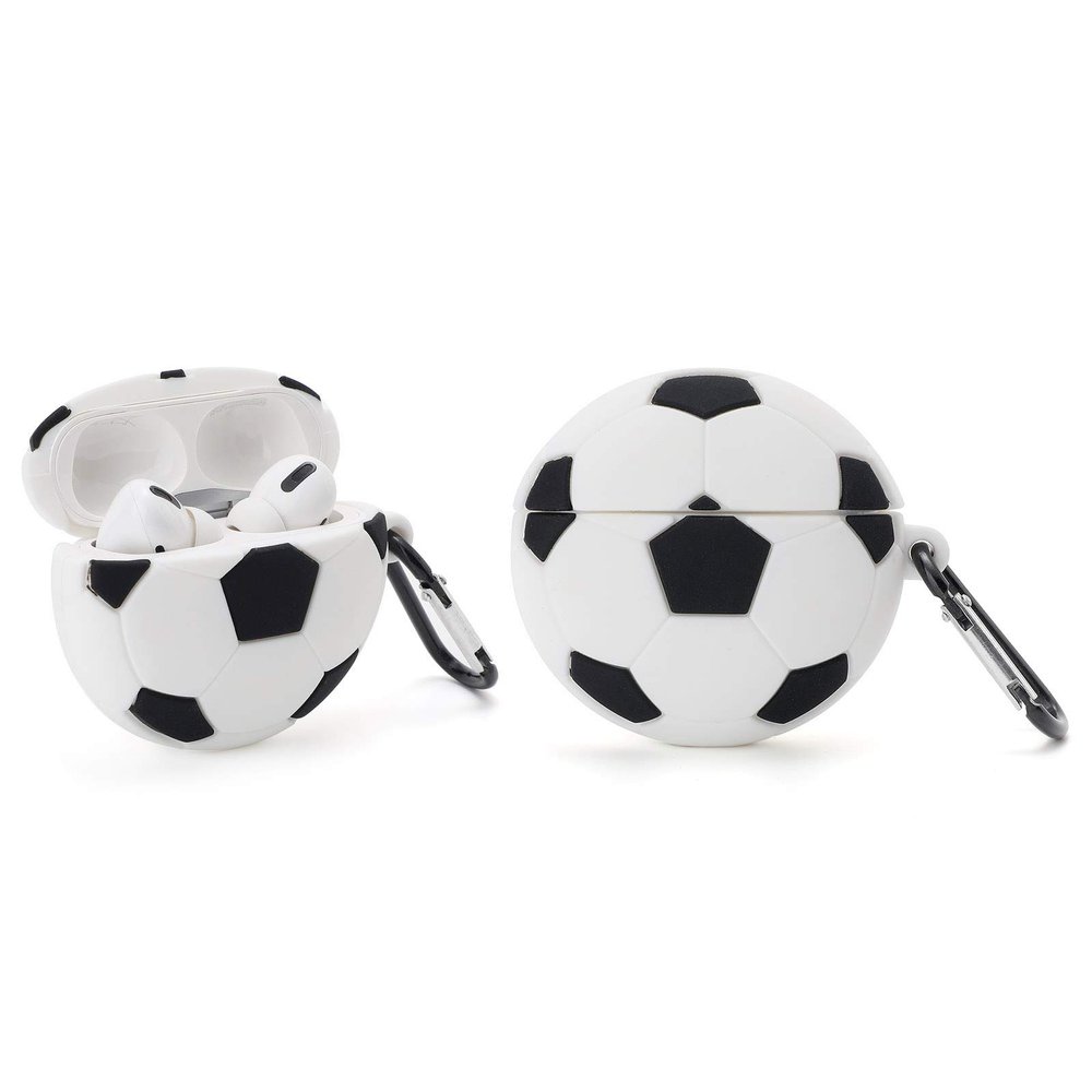 TYOROY 3D Soccer Case for Airpod 1&2,Cute Cartoon Kids Teens Boys Men Lovely Cool Sports Soccer Football Soft Case with Keychain for Airpods 1&2 (Soccer)