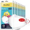 [10 Pack] :: Authentic :: BLUNA [KIDs/SMALL] KF94 Facefit Ergonomic 3D Adjustable Strap Korean Face Mask, White [Made in Korea][Individual Package] for Small Kids Children view 1