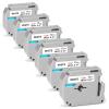 6Pk M-K231 Compatible with Brother PTouch M Tape 12mm 0.47 White M231 MK231 M-K231s Label Tape, Used for Brother PT-M95 PT-90 PT70BM PT-45M 65 P-Touch Label Maker Tape view 1