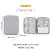 Electronics Organizer, Jelly Comb Electronic Accessories Case Portable Double Layer Cable Storage Bag for Cell Phone, Data Line, Power Bank, USB Flash Drive and More (Gray, Single Layer/Small) view 3