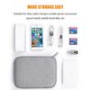 Electronics Organizer, Jelly Comb Electronic Accessories Case Portable Double Layer Cable Storage Bag for Cell Phone, Data Line, Power Bank, USB Flash Drive and More (Gray, Single Layer/Small) view 4