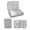 Electronics Organizer, Jelly Comb Electronic Accessories Case Portable Double Layer Cable Storage Bag for Cell Phone, Data Line, Power Bank, USB Flash Drive and More (Gray, Single Layer/Mini)