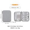 Electronics Organizer, Jelly Comb Electronic Accessories Case Portable Double Layer Cable Storage Bag for Cell Phone, Data Line, Power Bank, USB Flash Drive and More (Gray, Single Layer/Mini) view 3