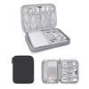 Electronics Organizer, Jelly Comb Electronic Accessories Case Portable Double Layer Cable Storage Bag for Cell Phone, Data Line, Power Bank, USB Flash Drive and More (Black, Single layer/Mini)