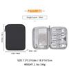 Electronics Organizer, Jelly Comb Electronic Accessories Case Portable Double Layer Cable Storage Bag for Cell Phone, Data Line, Power Bank, USB Flash Drive and More (Black, Single layer/Mini) view 3