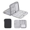 Electronics Organizer, Jelly Comb Electronic Accessories Case Portable Double Layer Cable Storage Bag for Cell Phone, Data Line, Power Bank, USB Flash Drive and More (Black, Double Layer/Small) view 1