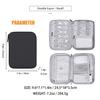 Electronics Organizer, Jelly Comb Electronic Accessories Case Portable Double Layer Cable Storage Bag for Cell Phone, Data Line, Power Bank, USB Flash Drive and More (Black, Double Layer/Small) view 3