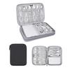 Electronics Organizer, Jelly Comb Electronic Accessories Case Portable Double Layer Cable Storage Bag for Cell Phone, Data Line, Power Bank, USB Flash Drive and More (Black, Single layer/Small)