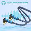 EMK 90 Degree Subwoofer Cable RCA Cable Male to Male Digital Coaxial Audio Cable for Subwoofer, TV, Sound Bars, Amplifier,Speaker (26Feet/8M) view 4