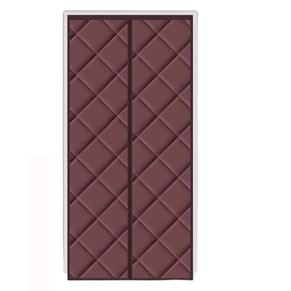 BWBG Magnetic Door Curtain Privacy, 32x80inch Magnetic Screen Door with Thermal Cold Protection Easy Install Oxford Cloth Thicken Cotton Door Cover for Air Conditioner Heater Room/Kitchen,Oxford