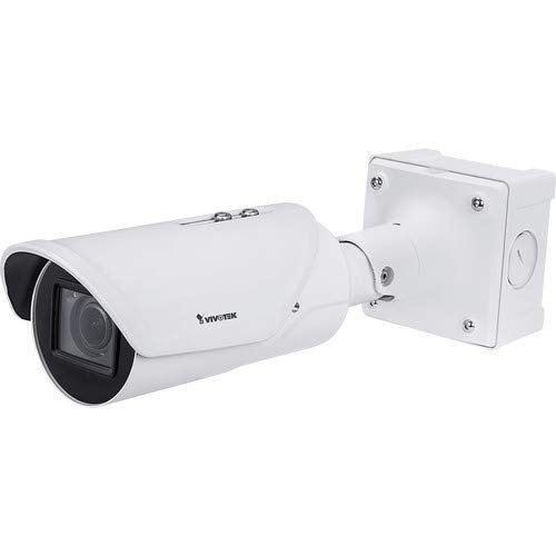 Vivotek IB9387-LPR 5MP IR License Plate Recognition Outdoor Network Bullet Camera with Motorized 2.7~13.5mm Vari-Focal Lens, Remote Focus, RJ45 Connection