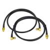 BINGFU Ham Radio Antenna Extension Relocation Cable SMA Male Right Angle to Female RG58 Coaxial Cable 1m 3 feet (2-Pack) for BaoFeng Yaesu Vertex Standard Horizon Marine VHF Ham Radio view 1
