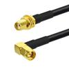 BINGFU Ham Radio Antenna Extension Relocation Cable SMA Male Right Angle to Female RG58 Coaxial Cable 1m 3 feet (2-Pack) for BaoFeng Yaesu Vertex Standard Horizon Marine VHF Ham Radio view 3
