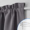 NICETOWN Grey French Door Curtains for Front Back Window Privacy view 3