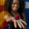 BoomPods Zero Bluetooth Speaker - Powerful Waterproof Mini Speakers with Dual Pairing Option & Wireless Mic with Big Sound (Burgundy) view 2