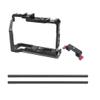 BGNing CNC Camera Cage Rig 15mm Rail Rod Clamp Follow Focus Support Compatible with X-T3 /XT3 /XT2 /X-T2 SLR Photography Stabilizer (with Rail Tubes A) view 1