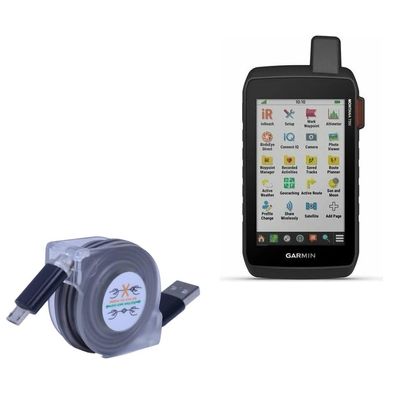 BoxWave Cable Compatible with Garmin Montana 750i - miniSync, Retractable, Portable Sync Cable