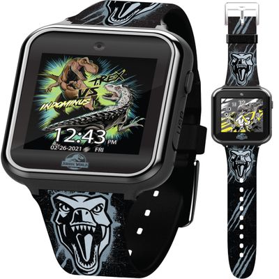 Jurassic World Kids Smart Watch with Touchscreen, 10 Dinosaur-Themed Faces, Camera, Step Counter, Calculator, Timer, Alarm, and Games  Fun Interactive Watch for Boys and Girls
