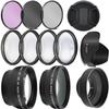 Ultra Deluxe Lens Kit for Nikon D3400, D3500, D5600 with 18-55mm Lens, Sony A7, A7III with 28-70mm, A6000, A6400, A6600 - Includes: 7pc 55mm Filter Set + 55mm Wide Angle and Telephoto Lens view 1