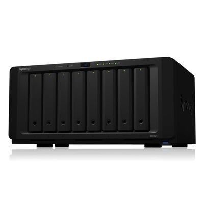 Synology DS1821+ 8-Bay Diskstation NAS (AMD Ryzen V1500B Quad-Core 2,2 GHz 4 GB DDR4 ECC SODIMM 4 x 1 GbE RJ-45 LAN-Port)