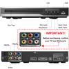 DVD Player, Region Free DVD Players for CD/DVD's, Compact DVD Player Supports NTSC/PAL System with AV Stable Outputs/USB 128G Input, Contains Remote Control and RCA Cable-Not Support HDMI view 3