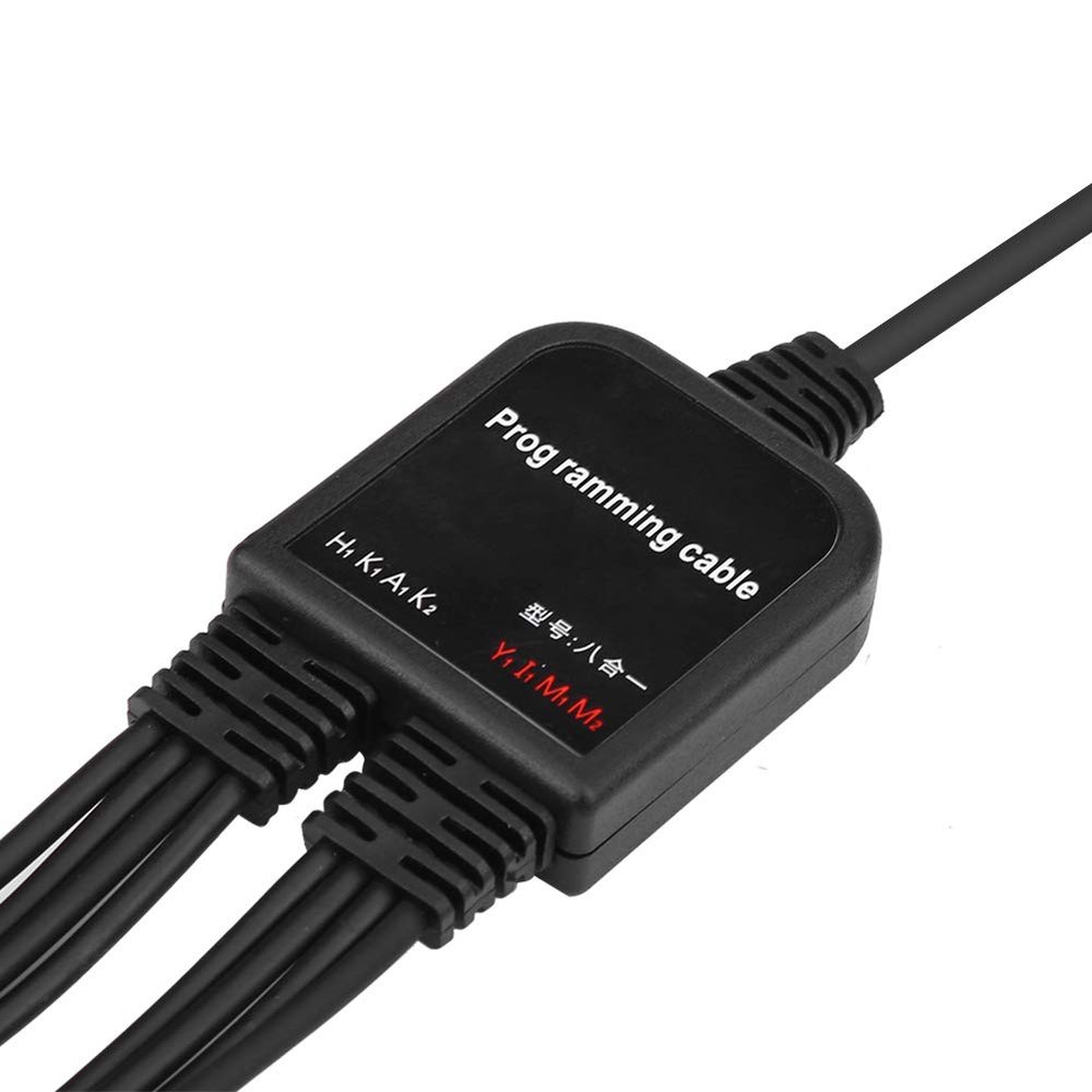 USB 8 in 1 Programming Cable, USB Programming Line, Radio Programming Accessory Multifunctional Tyt for QuanShengcn Radio