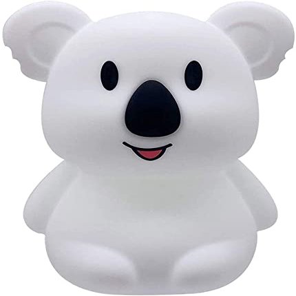 Tianhaixing Animal-Shaped Night Light, Rechargeable LED Soft Silicone (BPA Free) Bedside Lamp for Children/Adults, Adjustable Brightness and 9 Colors by Touch Control & Remote Control (Big Koala)