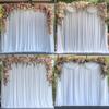 10ftx10ft White Wrinkle Free Backdrop Curtain for Wedding Parties, White Photo Background Curtains Backdrop Drapes for Birthday Baby Shower Anniversary Party Supplies view 2