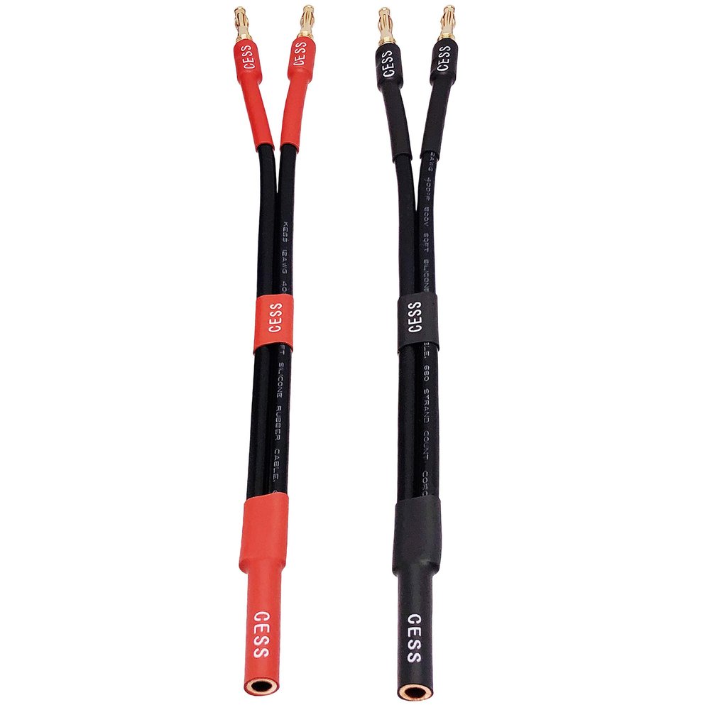CNCESS CESS-141 Banana Plug Cable Splitter 1-in 2-Out, 2 Pack