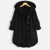 Andongnywell Women's Fashion Long Sleeve Lapel Faux Shearling Coat Jacket Outwear with Pockets Warm Winter (Black,Medium) view 2