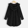 Andongnywell Women's Fashion Long Sleeve Lapel Faux Shearling Coat Jacket Outwear with Pockets Warm Winter (Black,Medium) view 3
